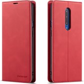 Voor OnePlus 7 Pro Forwenw Dream Series Oil Edge Strong Magnetism Horizontal Flip Leather Case with Holder & Card Slots & Wallet & Photo Frame (Red)