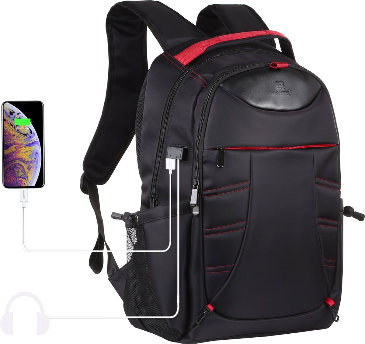 HAWEEL Opvouwbare Verwijderbare Outdoor Portable Dual Schouders Laptop Backpack (Zwart)