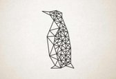 Line Art - Pinguin - L - 109x60cm - Zwart - geometrische wanddecoratie