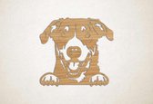 Wanddecoratie - Hond - Zwitserse sennenhond 2 - XS - 25x26cm - Eiken - muurdecoratie - Line Art