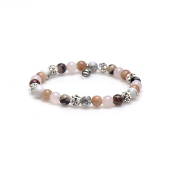 Karma Spiral Dames Armband Zilver - Meerkleurig