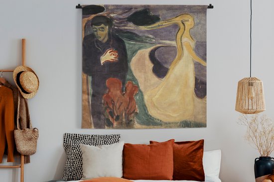 Tapisserie Edvard Munch - Séparation - Edvard Munch Tapisserie coton 150x150 cm - Tapisserie avec photo