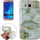 Voor Galaxy J7 (2016) / J710 Groen Marmering Patroon Zachte TPU Beschermende Cover Case