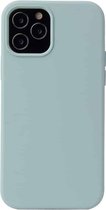 Voor iPhone 12 Max / 12 Pro effen kleur vloeibare siliconen schokbestendige beschermhoes (smaragdgroen)