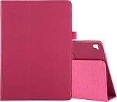 Voor iPad 10.2 / iPad 10.5 / iPad 10.2 2020 Litchi Texture Horizontale Flip Leren Case met Houder (Rose Red)