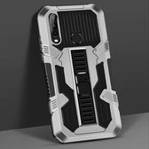 Voor vivo Y17 Vanguard Warrior All-inclusive tweekleurige schokbestendige TPU + pc-beschermhoes met houder (zilverwit)