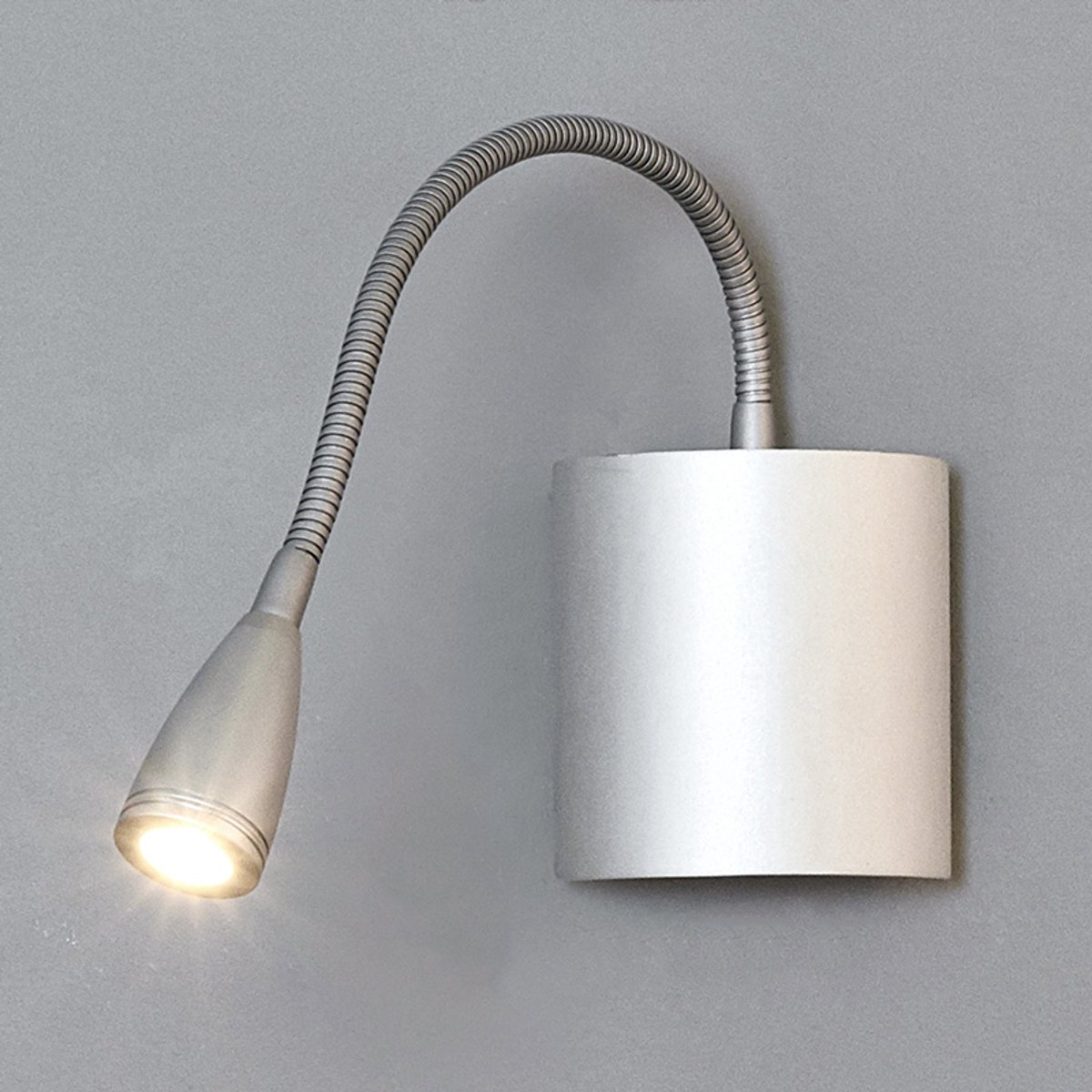 Lucande - LED wandlamp - 1licht - aluminium, metaal - zilvergrijs - Inclusief lichtbron