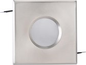 Spot Armatuur GU10 - Igory - Waterdicht IP65 - Inbouw Vierkant - Mat Chroom Aluminium/Glas - 82mm