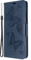Samsung Galaxy S20 Plus Hoesje - Mobigear - Butterfly Serie - Kunstlederen Bookcase - Blauw - Hoesje Geschikt Voor Samsung Galaxy S20 Plus