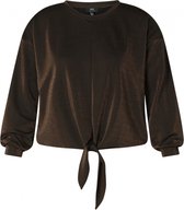YEST Celena Jersey Shirt - Coffee Brown - maat 44
