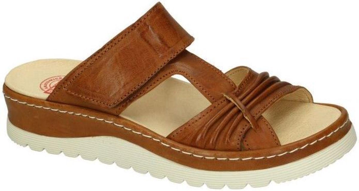 Brako -Dames cognac caramel slippers \u0026 muiltjes - Schoenen.nl
