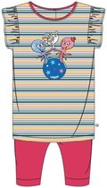 Woody pyjama baby meisjes - multicolor gestreept - octopus - 211-3-BAB-S/917 - maat 62