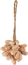 J-Line Hanger Schelpen Mona Touw Roze