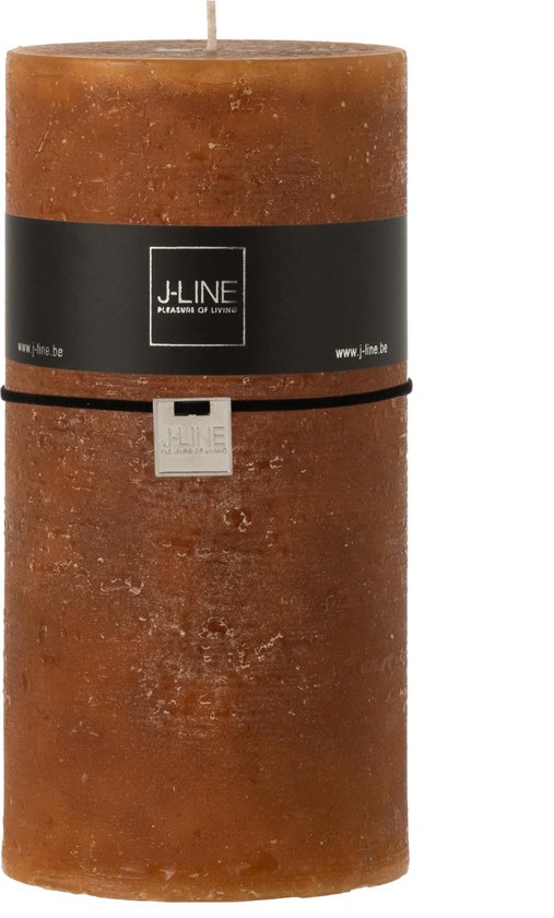 J-Line cilinderkaars - caramel - 140U - XXL - 6 stuks
