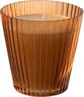 J-Line Kaars Caya Ribbels Glas Amber 120U