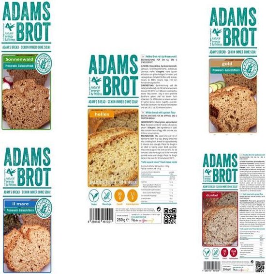Adams Brot | Voordeelpakket | 5 x Adams Brot Bakmix | Snel afvallen zonder  poespas! | bol.com