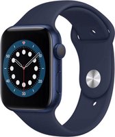 Geschikt voor Apple Watch Bandje / Apple Watch Band / iWatch bandje / Series 1 2 3 4 5 6 SE / Sport / Siliconen / Armband / Roestvrij / 38 mm / 40 mm / S/M - Midnight Blue - Blauw