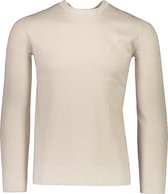 Calvin Klein Trui Beige Beige Getailleerd - Maat XXL - Heren - Lente/Zomer Collectie - Katoen;Zijde