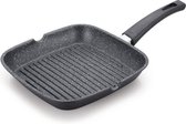 Herenthal 28cm Grillpan - Marmeren Coating -  Zwart