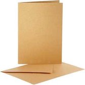 Parelmoer kaarten en enveloppen, goud, 10,5x15 cm, 11,5x16,5 cm, 10 set, 1 doos