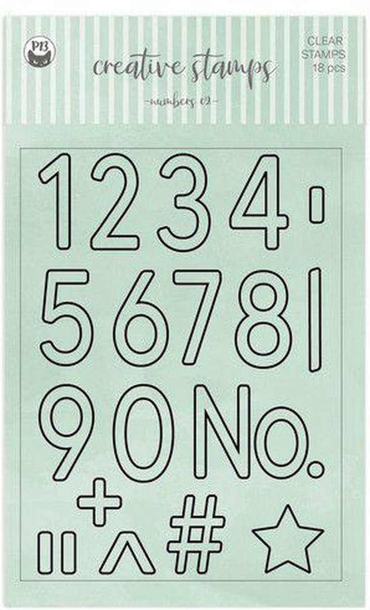 Piatek13 - Clear stamp set Numbers 02 P13-CST-09 A6