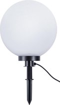 LED Priklamp met Stekker - Trinon Balino - E27 Fitting - Mat Zwart - Kunststof - Ø400