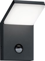 LED Tuinverlichting - Tuinlamp - Trinon Pearly - Wand - Bewegingssensor - 9W - Mat Zwart - Aluminium