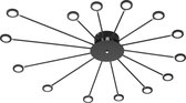 LED Plafondlamp - Plafondverlichting - Trinon Pean - 30W - Warm Wit 3000K - Dimbaar - Rond - Mat Zwart - Aluminium