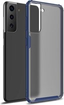 Samsung Galaxy S21 Hoesje - Mobigear - Shockproof Serie - Hard Kunststof Backcover - Blauw - Hoesje Geschikt Voor Samsung Galaxy S21