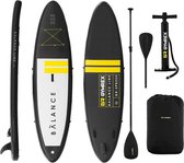 Gymrex Sup Board Opblaasbaar - Sup - 145 kg - Zwart / Geel Set met peddel en accessoires
