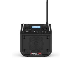 PerfectPro DABPRO Bouwplaats Radio - DAB+ - FM - Bluetooth - Oplaadbaar - Zwart - DPR2