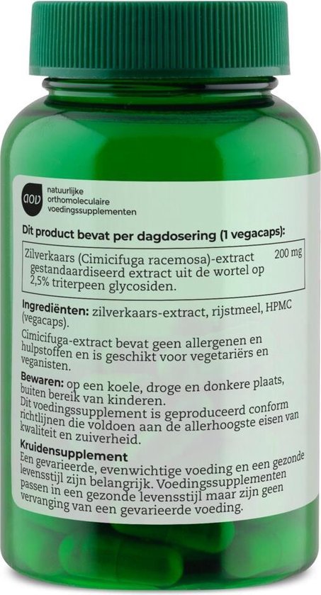 Bol Com Aov 809 Cimicifuga Extract 60 Vegacaps Kruiden Voedingssupplementen