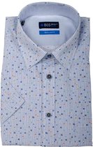 Bos Bright Blue 21107WO35BO Casual overhemd met korte mouwen - Maat XXL - Heren