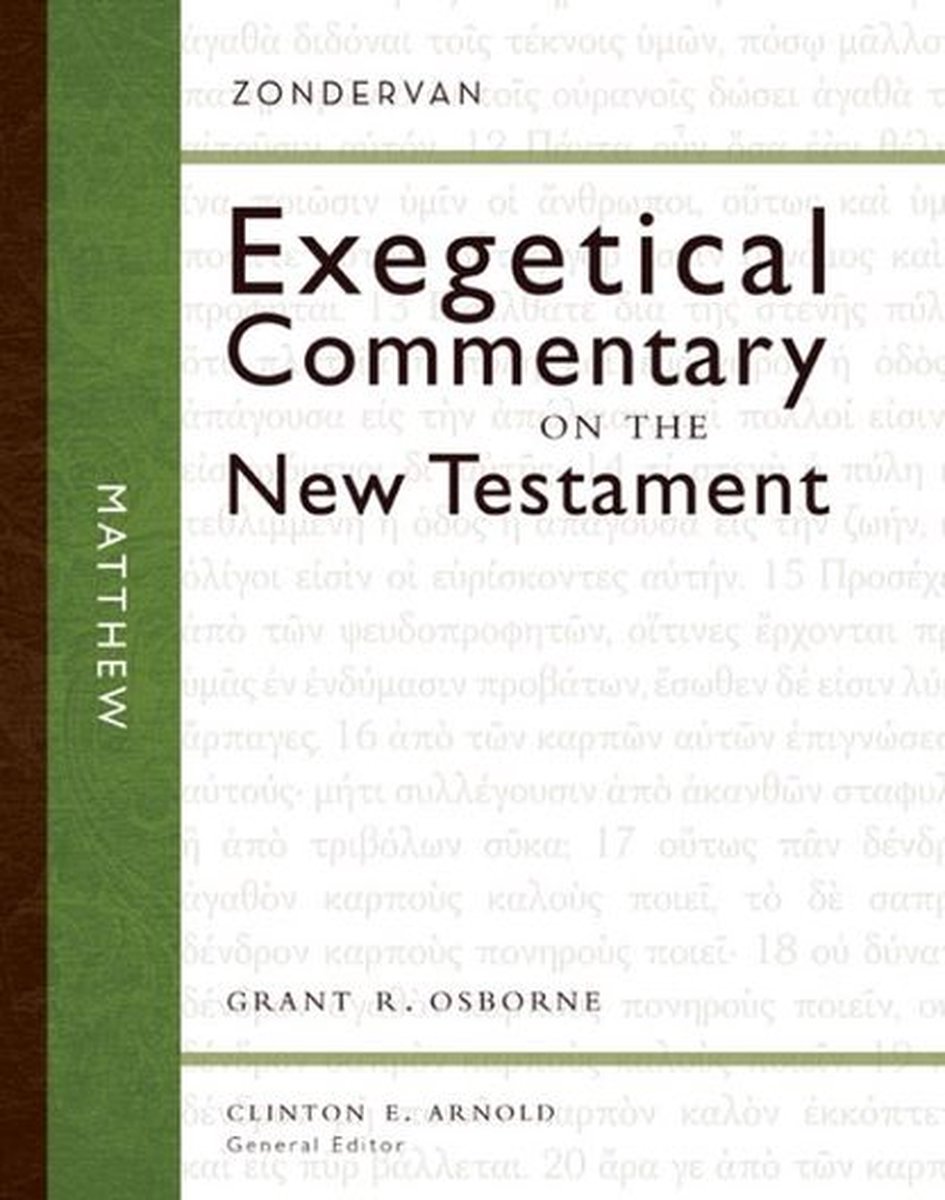 Omslag van Zondervan Exegetical Commentary on the New Testament - Matthew