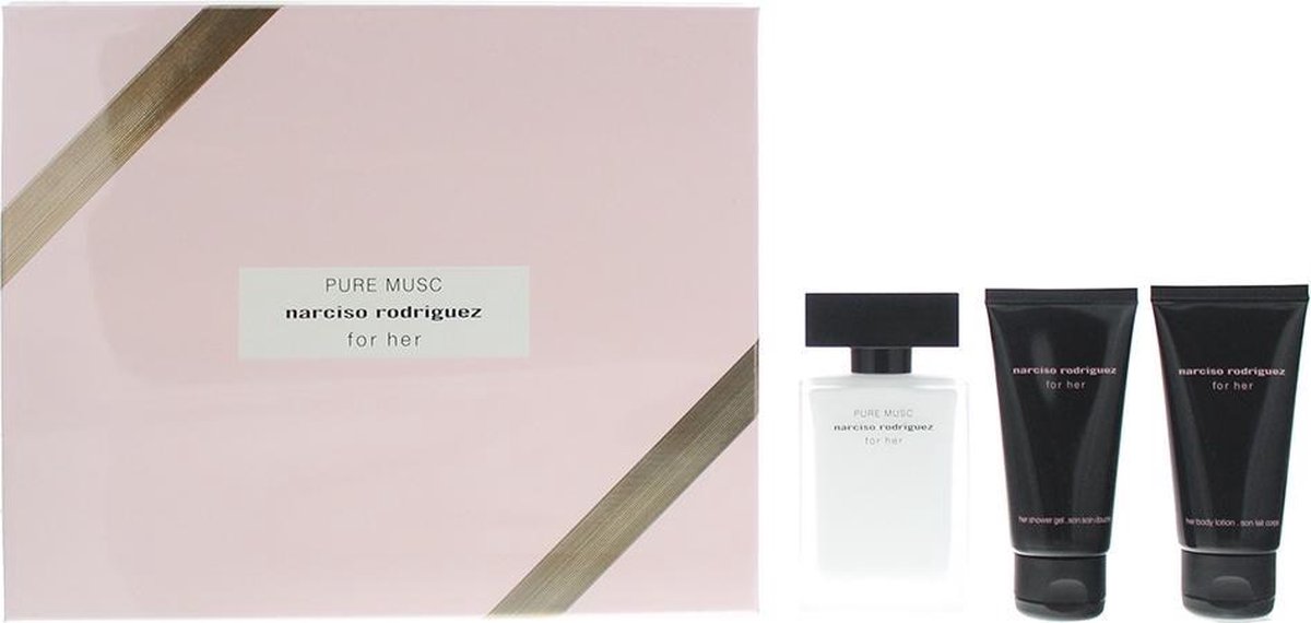 Narciso Rodriguez for Her Pure Musc Geschenkset - Eau de Parfum + Bodylotion + Douchegel - Narciso Rodriguez
