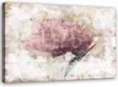Schilderij Roze abstractie (print op canvas), 2 maten, Premium print