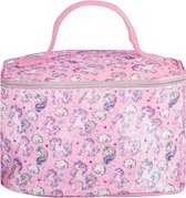 Nouka beautycase kids, roze glitter unicorn