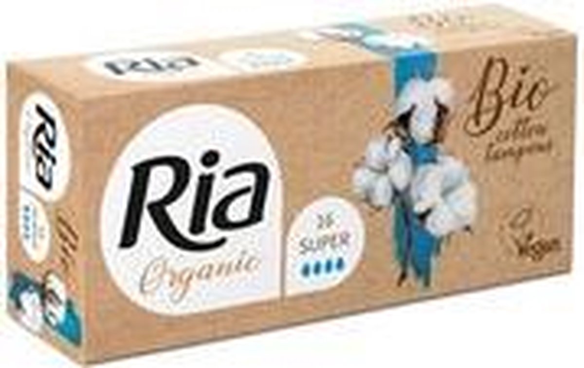 Ria - Organic Super Tampons ( 16 ks ) - Dámské BIO/Vegan tampóny