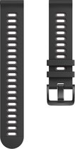 SmartphoneClip® Sport bandje zwart/grijs geschikt voor Samsung Galaxy Watch 45 & 46MM