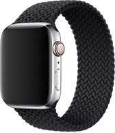 Wabando Gevlochten Solobandje Nisha Zwart compatibel "geschikt" voor Apple Watch 45/44 mm - maat S