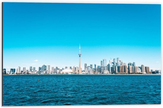 Dibond - Centre Island in Canada Skyline - 60x40cm Foto op Aluminium (Wanddecoratie van metaal)