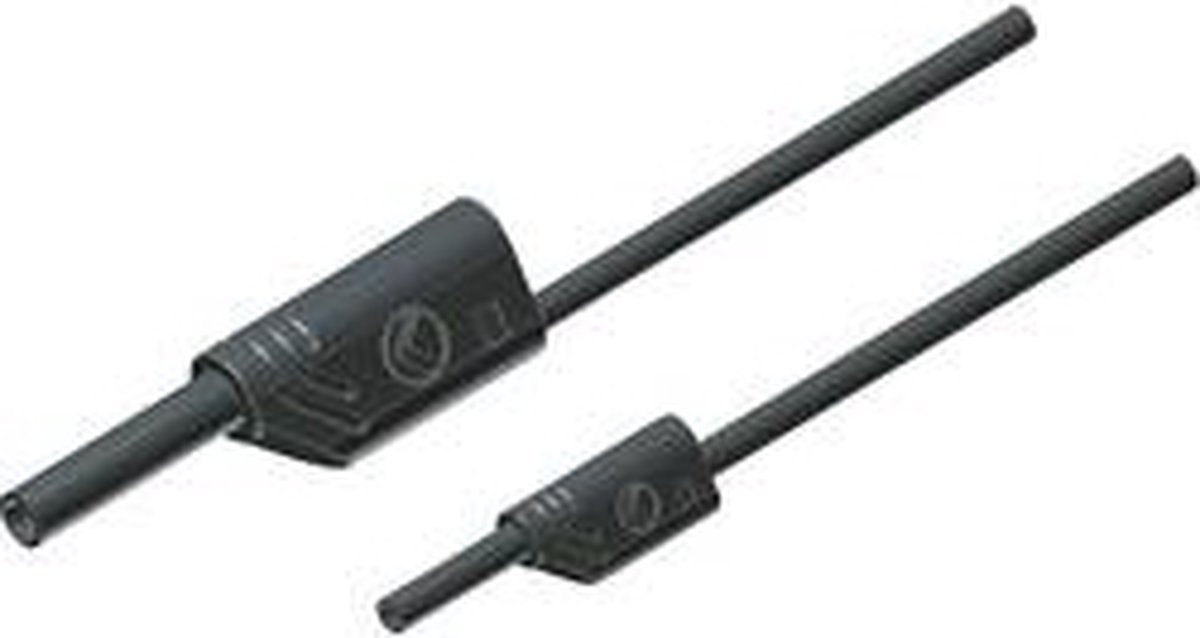 SKS Hirschmann MAL S WS 2-4 100/1 Veiligheidsmeetsnoer Banaanstekker 4 mm Banaanstekker 2 mm 1.00 m Zwart 1 stuk(s)