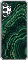 Samsung Galaxy A32 5G siliconen hoesje - Agate groen - Soft Case Telefoonhoesje - Groen - Print