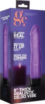 8 Inch Thick Realistic Dildo Vibe - Purple - Realistic Dildos - Realistic Vibrators