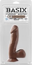 6.5 Inch Dong with Suction Cup - Brown - Realistic Dildos
