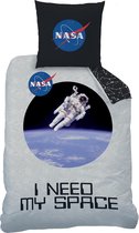 NASA Dekbedovertrek Space Astronaut - Eenpersoons - 140  x 200 cm - Katoen