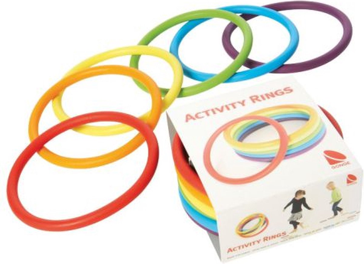 Gonge Activiteiten ringen - 6-delige set Speelringen - 16 cm - Voor binnen en buiten