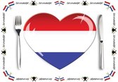 100x papieren Holland placemats - Holland thema versiering