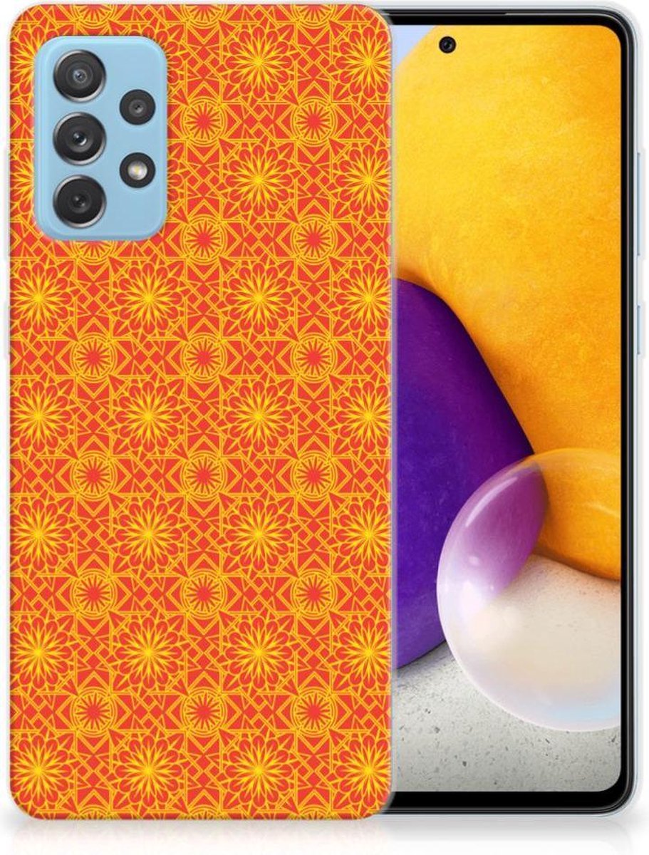 Samsung Galaxy A72 TPU bumper Batik Oranje