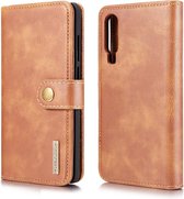DG.MING Crazy Horse Texture Flip afneembare magnetische lederen tas voor Huawei P30, met houder & kaartsleuven & portemonnee (bruin)